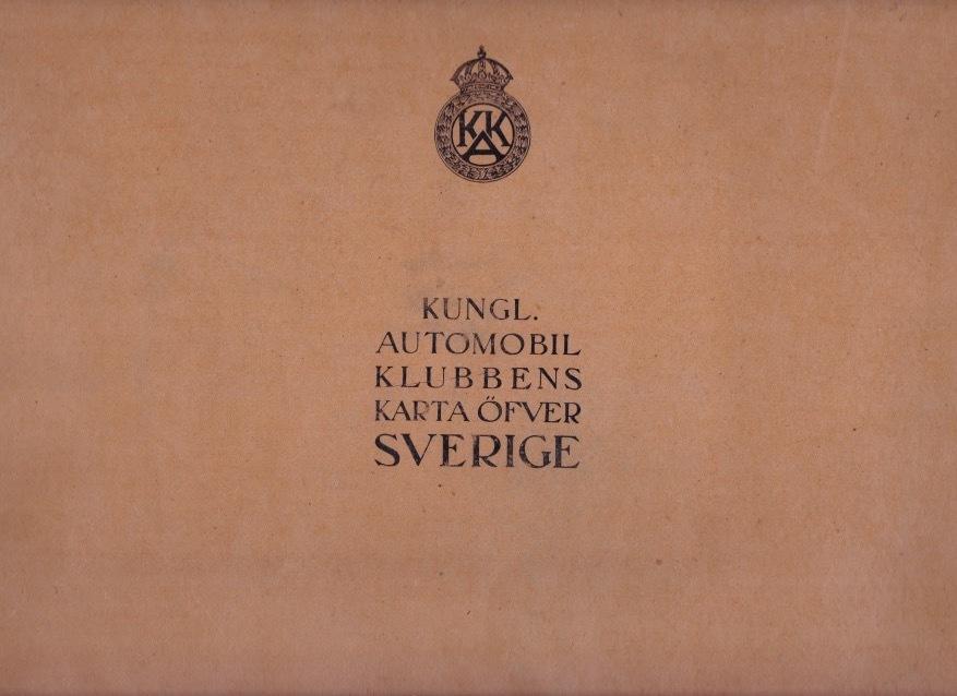 KUNGL AUTOMOBILKLUBBENS KARTA ÖFVER SVERIGE med Namnregister