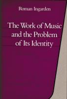 The Work of Music and the Problem of Its Identity