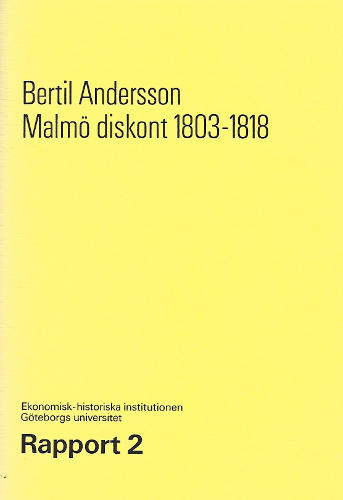 Malmö diskont 1803-1818