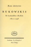 BUKOWSKIS. Ett Konsthandelshus i Stockholm. Med handskriven dedikation från A B H. Bukowskis Konsthandel till Fil dr NN med vördsam hälsning