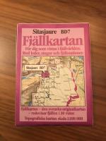 Fjällkartan Sitasjaure BD7. Topografiska kartan skala 1:100000