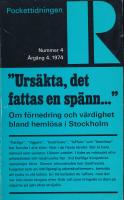 Själafiske : om Jesus i vårdsvängen. Pockettidningen R nr 2 1975