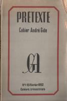 Prétexte : Cahier André Gide
