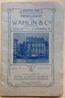 PRISKURANT FRÅN WAHLIN & CO. Hösten 1906.