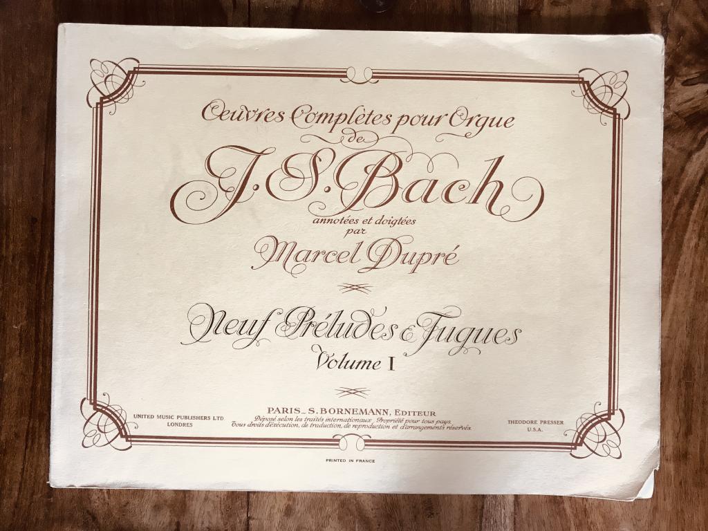Oeuvres Complètes pour Orgue de J. S. Bach, Neuf Preludes & Fugues Volume I
