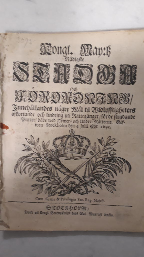 Stadga och förordning.