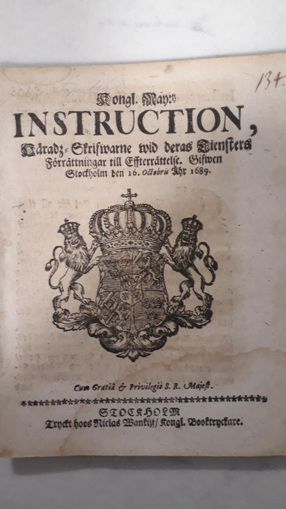 Kongl. Majt Instruction