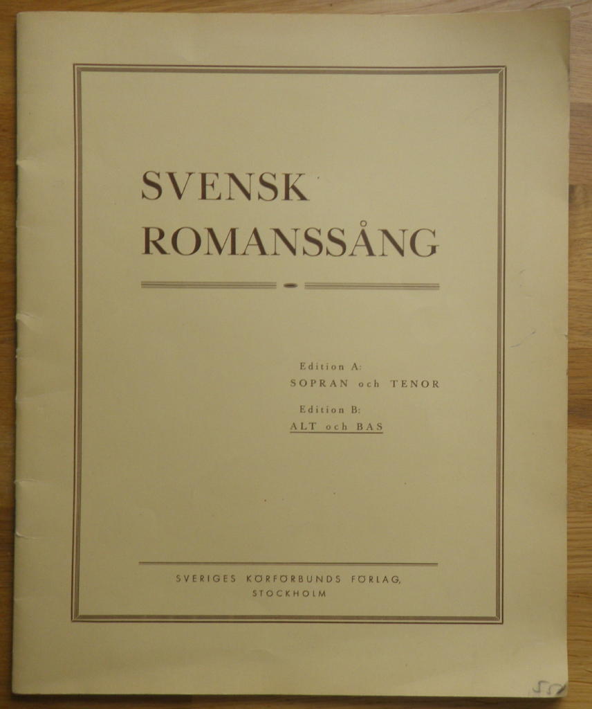 SVENSK ROMANSSÅNG - ALT O... | SVEN LIZELL & JOHN NORRMA... | 100 SEK