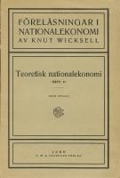 Föreläsningar i nationalekonomi del 1