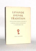 Levande svensk tradition : en redogörelse för Nyckelviksskolans strävanden
