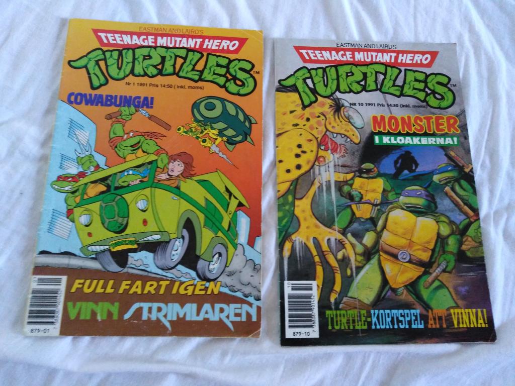 Turtles nr 1 och 10 1991