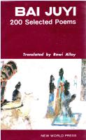Bai Juyi 200 selected poems