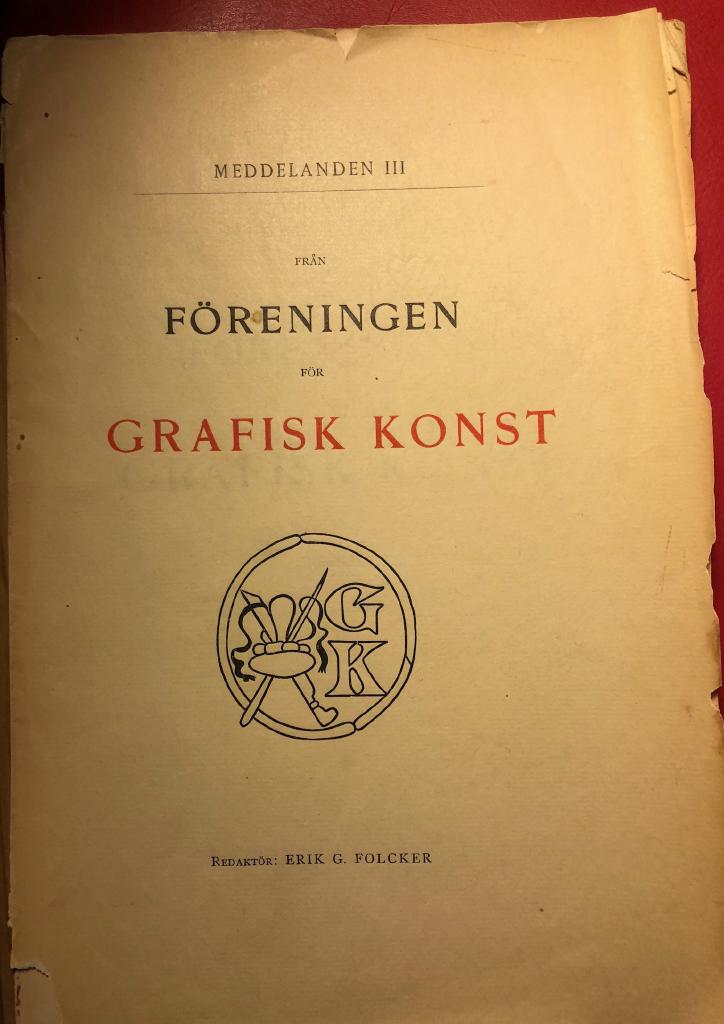 Föreningen för grafisk konst. Meddelanden III