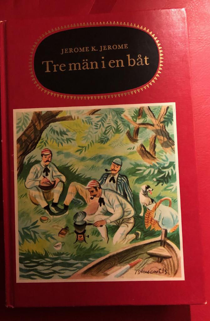 Tre män i en båt