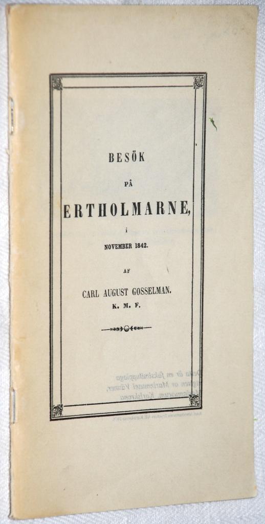 Besök på Ertholmarne i november 1842