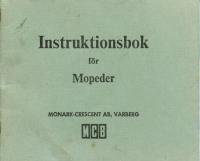 Instruktionsbok för Mopeder Monark-Cresent AB, Varberg MCB