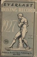 Everlast Boxing Record Book 1927