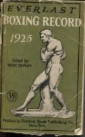 Everlast Boxing Record Book 1925