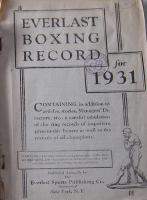 Everlast Boxing Record Book 1931