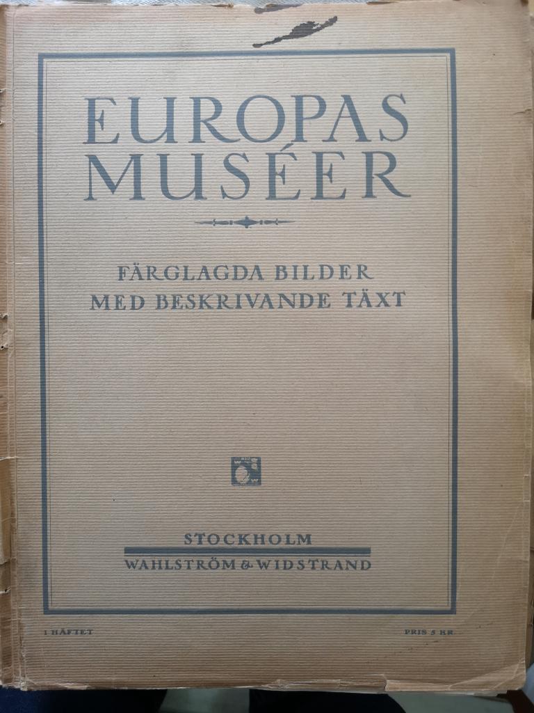 Europas museer färglagda bilder med beskrivande täxt