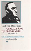 Osaliga äro de fridsamma : artiklar 1918-33