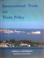 International trade and trade policy