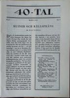 40-tal - N:r 3 Mars 1945. Årg. 2